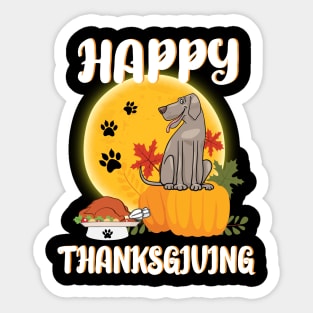 Greatdane Seeing Turkey Dish Happy Halloween Thanksgiving Merry Christmas Day Sticker